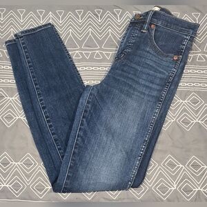Madewell 10" High Rise Skinny Jeans Size 25T